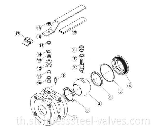 stainless steel wafer ball valve